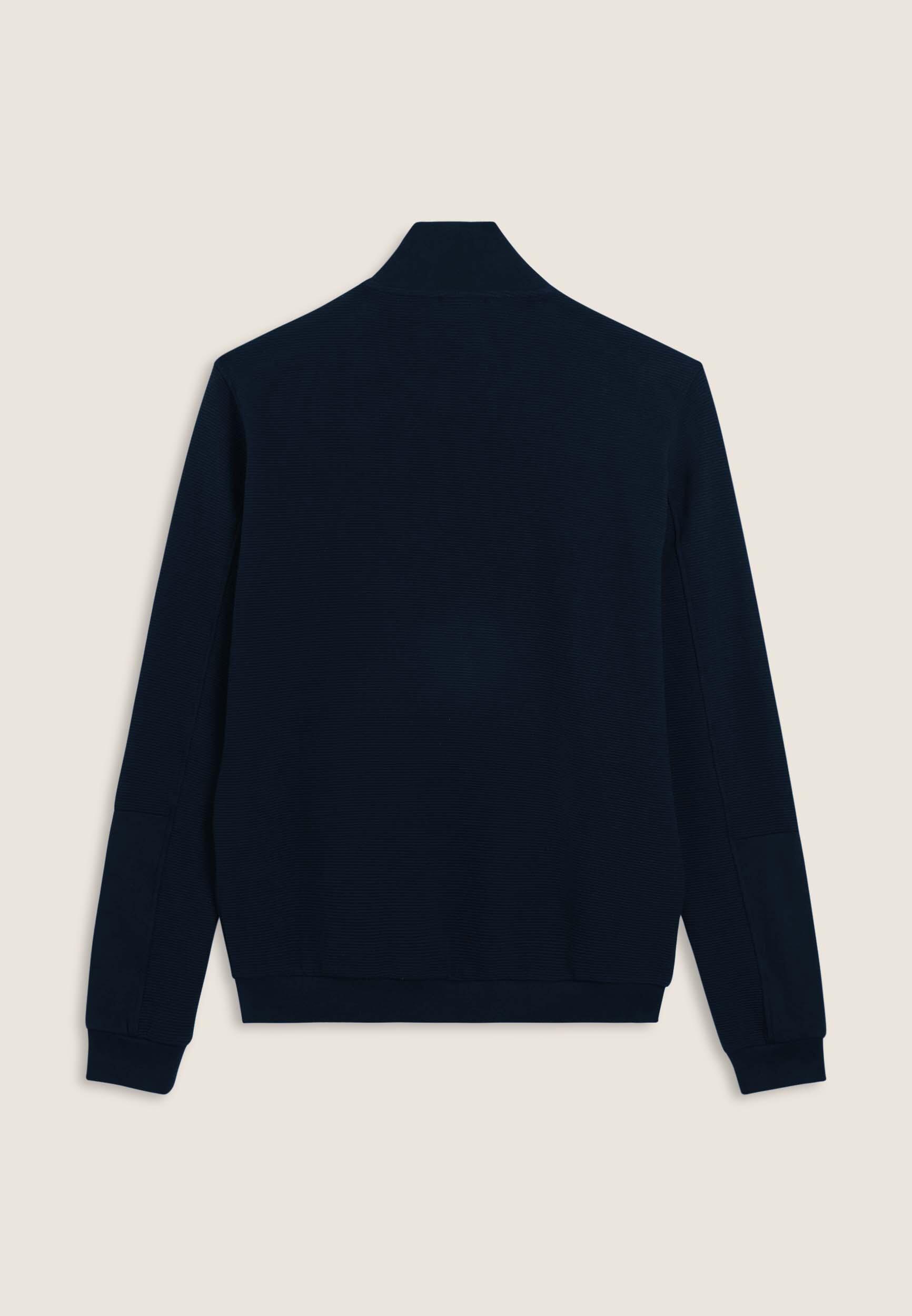 Sweat-shirt entièrement zippé rayé avec imprimé sur la manche 2/3