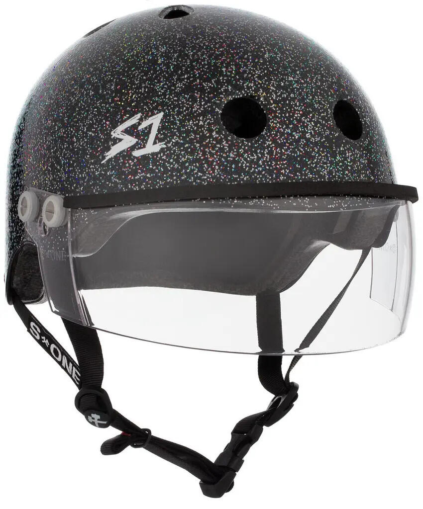 S-ONE Casque LIFER Visor Black Gloss Glitter- Taille L 1/4