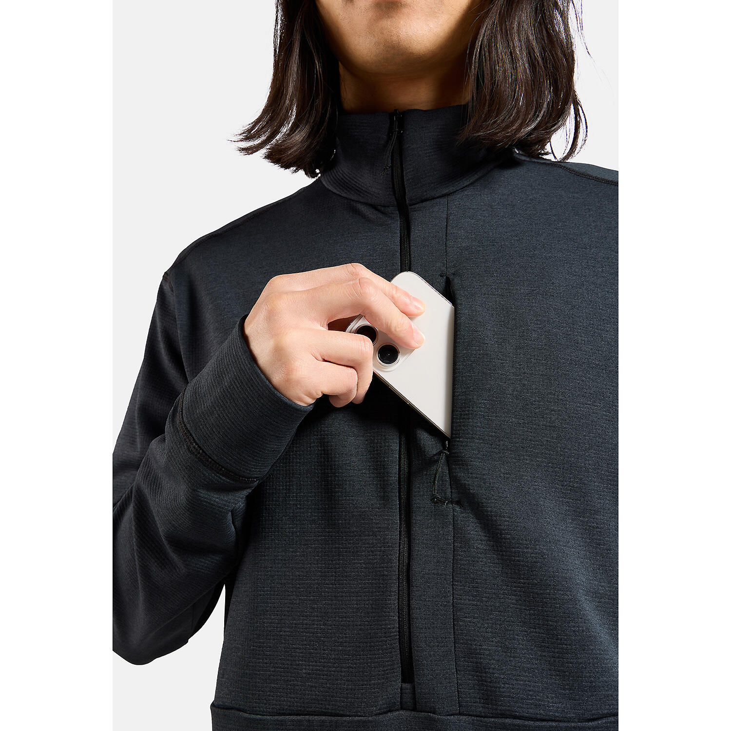 Herren Longsleeve GRID FLEECE 5/6