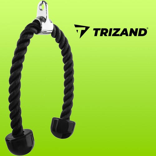 Sfoara triceps din nylon, 70 cm, sarcina maxima 200 kg, negru