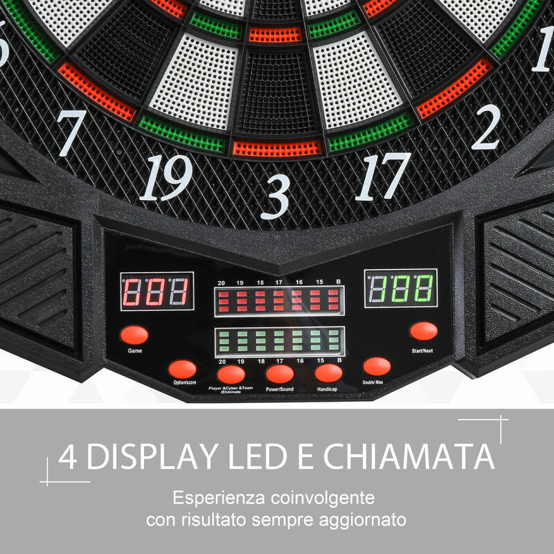 Homcom Dartboard electronic digital + 12 darts 8 jucători