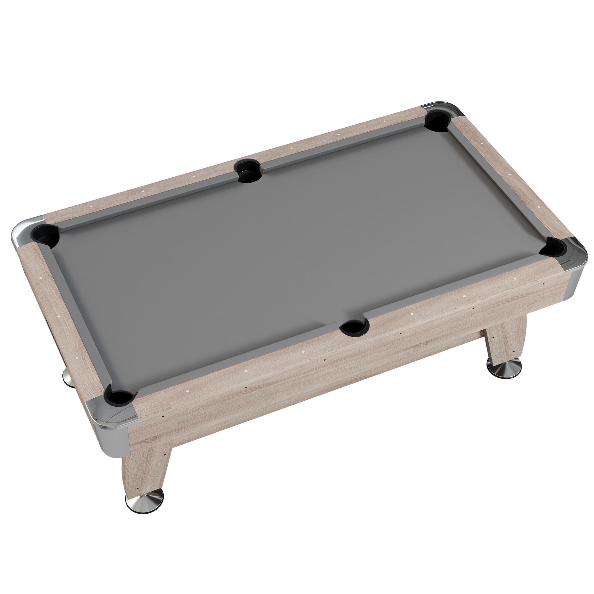 NORTH Gardone Table de billard Bois/Gris 7FT 5/7