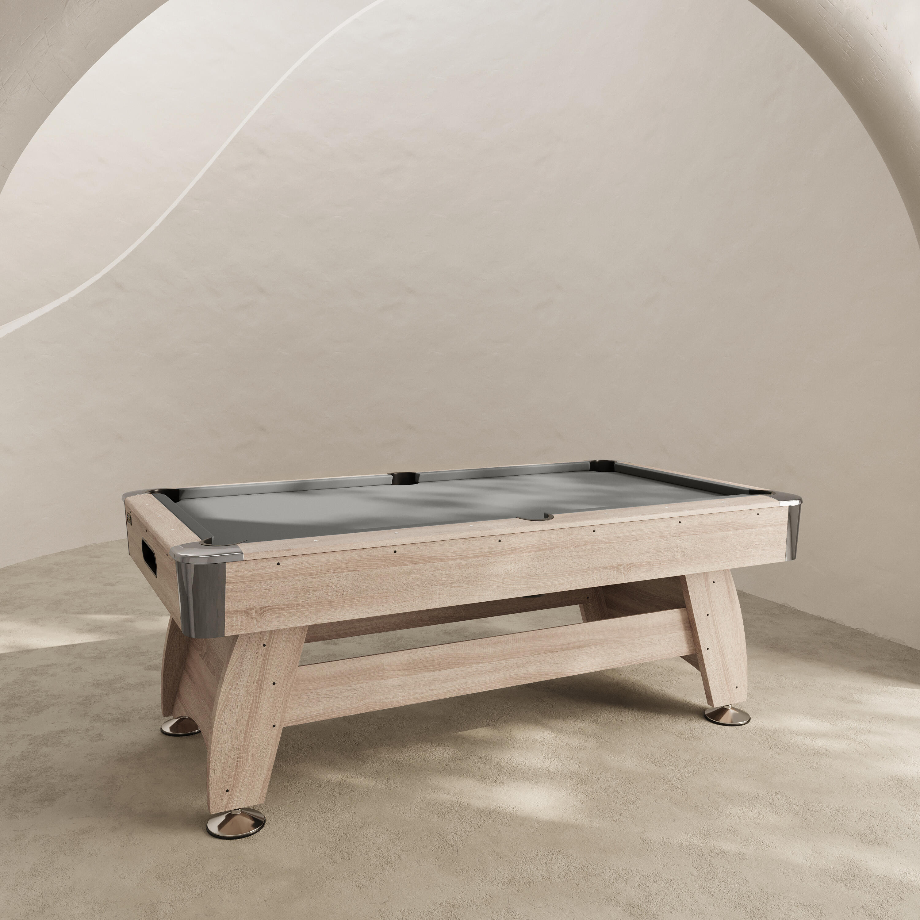 NORTH Gardone Table de billard Bois/Gris 7FT 7/7