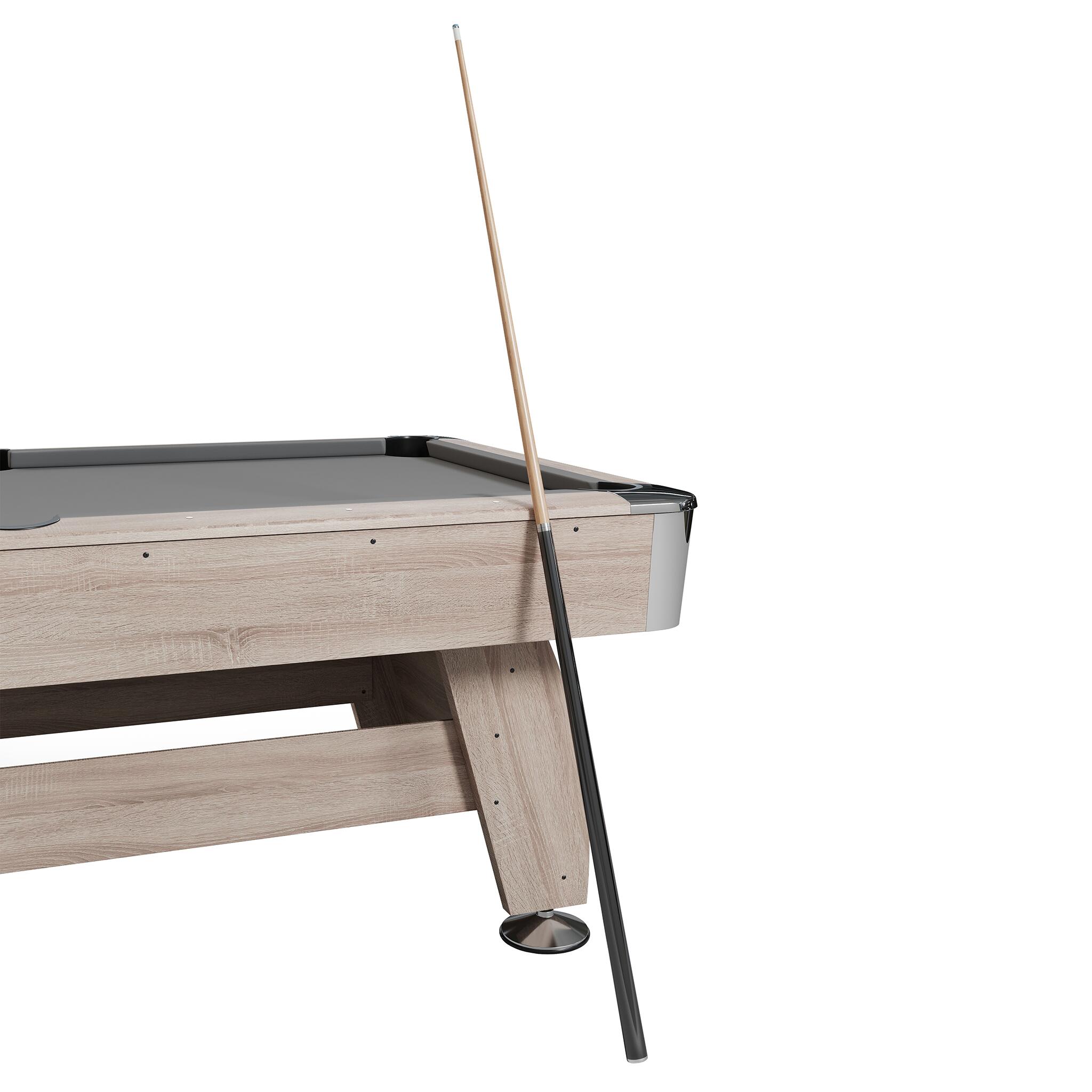 NORTH Gardone Table de billard Bois/Gris 7FT 6/7