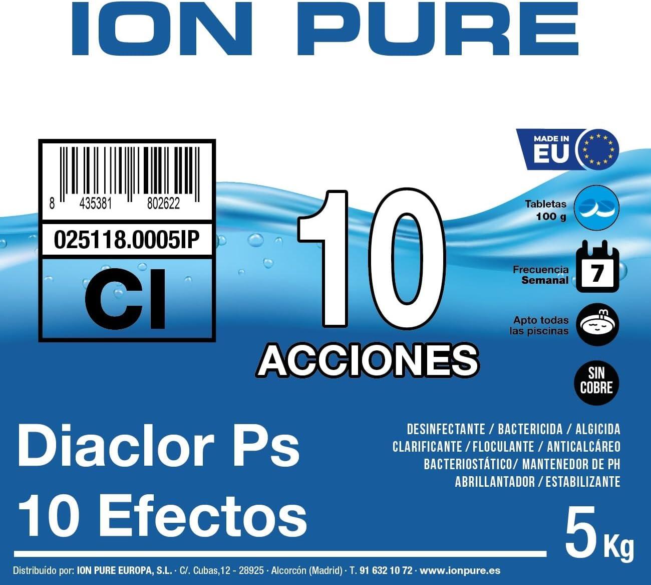 Cloro Total para Piscinas 10 Acciones 5 KG 2/6