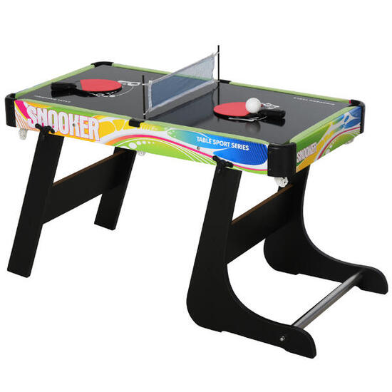 HOMCOM Tavolo da Gioco per Calcio-Balilla Biliardo Air Hockey e Ping Pong