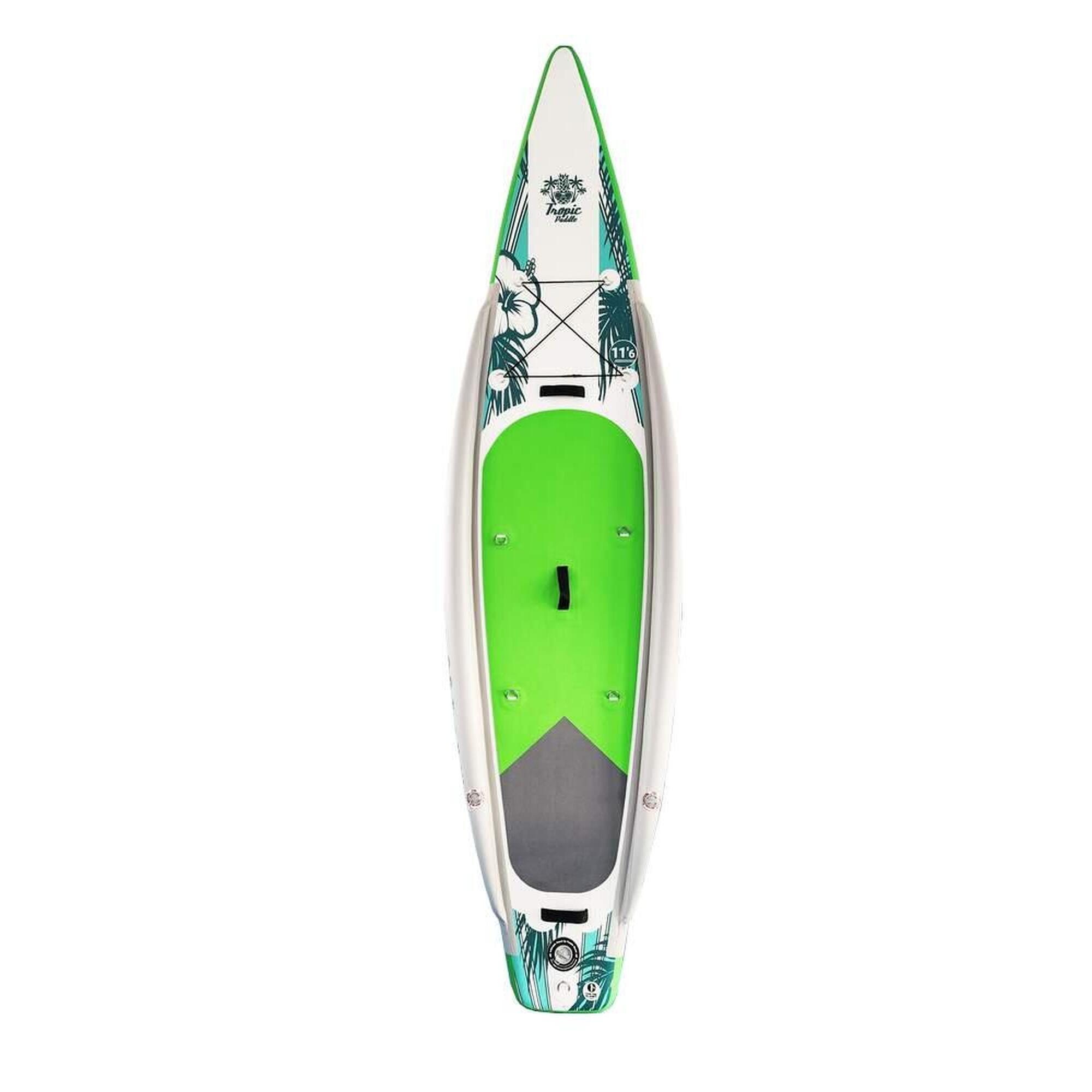 Surfpistols - Pack Stand Up Paddle Gonflable Tropic 11’6 X3 Double Chambre - Planche De Stand Up Paddle - Bleu - Decathlon