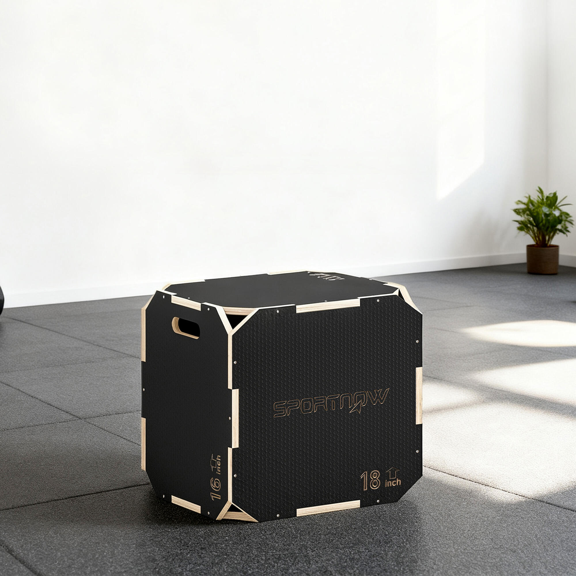 Cajón Pliométrico SPORTNOW 51x48x41 cm Negro 2/5