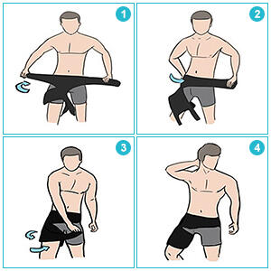 Attelle de la cuisse compression - Protège hanche, anse, aine, ischio-Jambiers 4/7