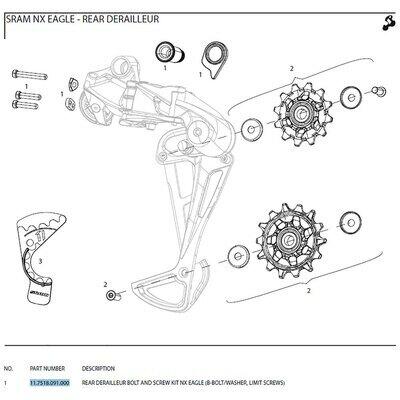 Deragliatore posteriore Sram Kit Visserie Der.Arr. Sram Nx Eagle / Sx Eagle B1