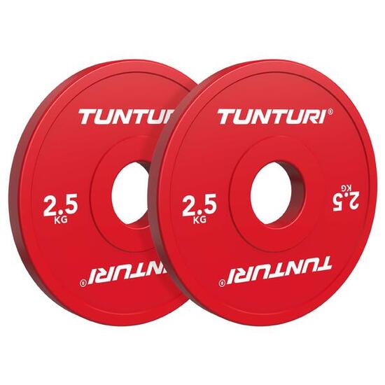 Disques Bumper - rouge - 2,5 kg - set