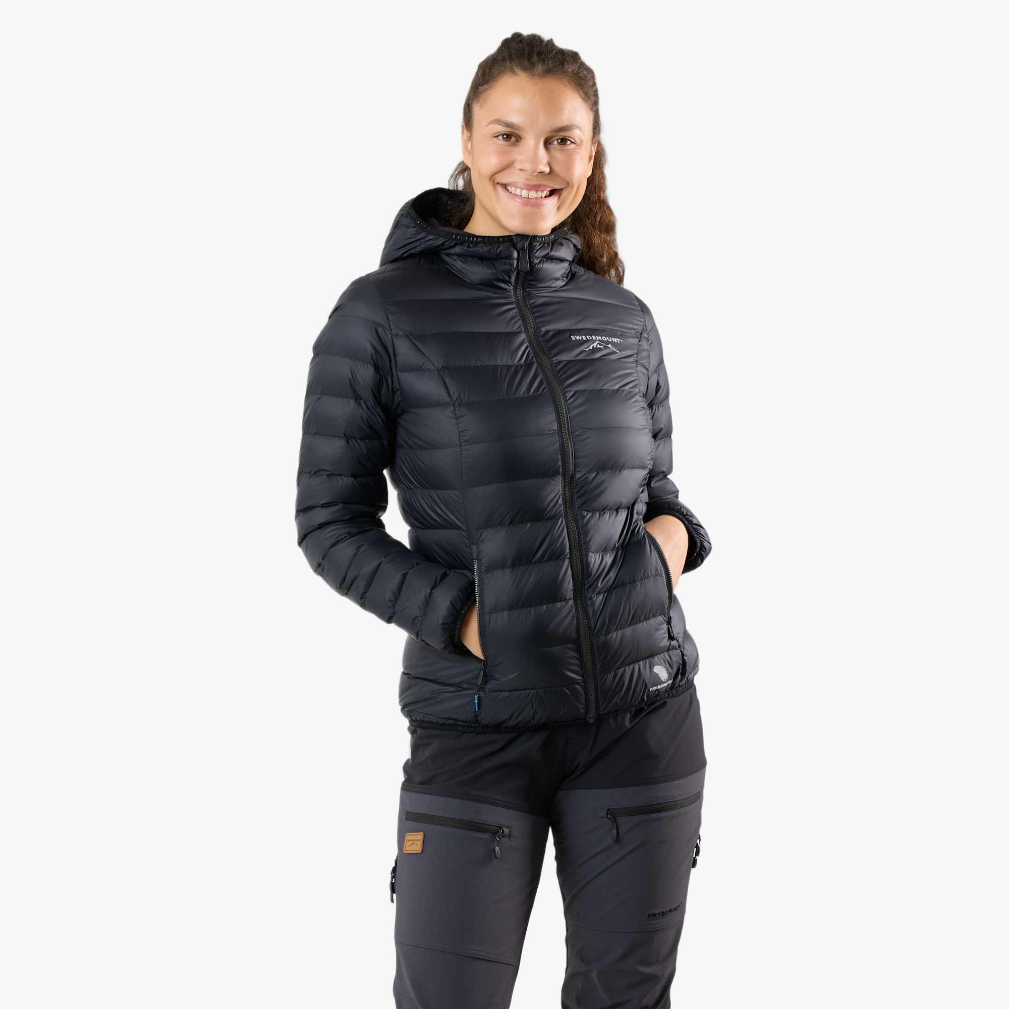 Swedemount - Doudoune Randonnée Femme Coupe-vent Respirante Himalaya Hood - Doudoune Duvet - Noir - Decathlon