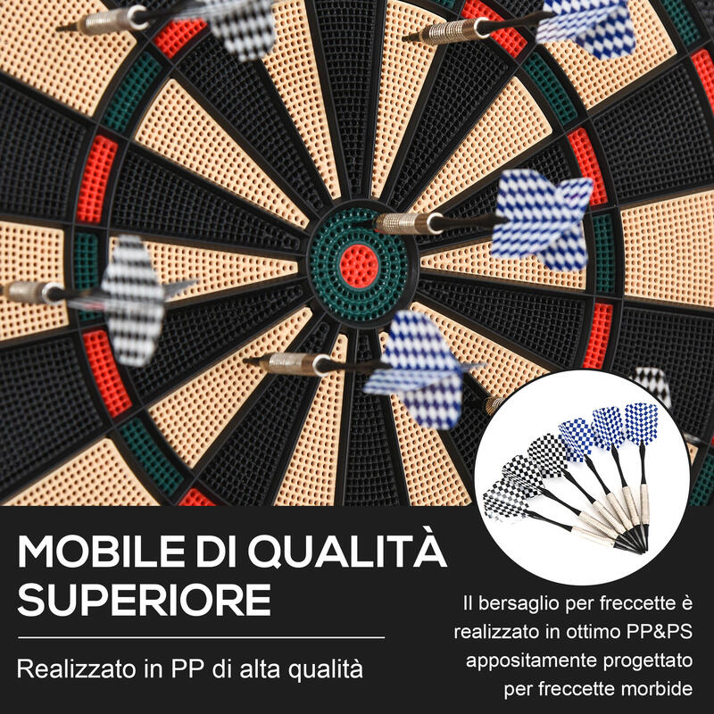 Outsunny Țintă Electronică Digitală pentru Până la 8 Jucători, Negru