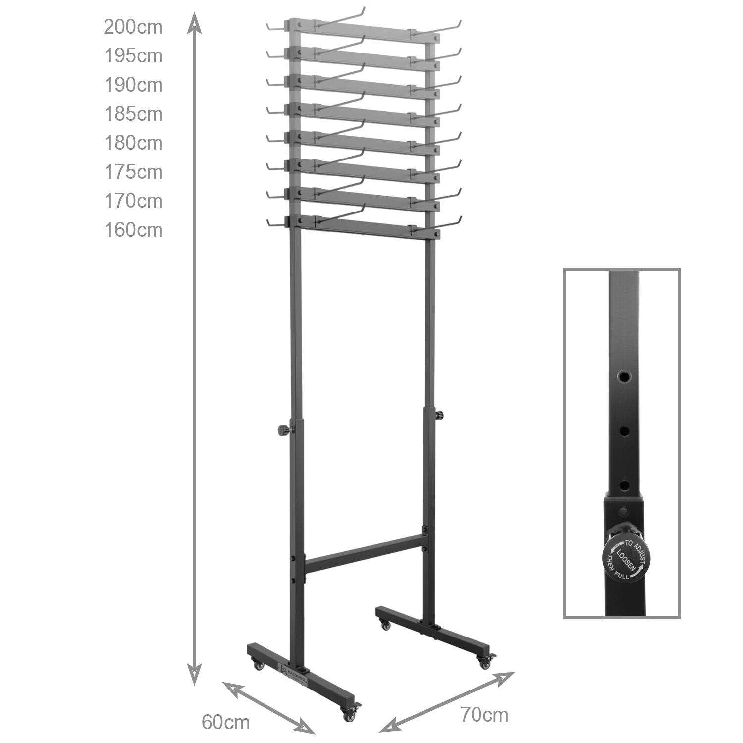 Soporte Esterillas Fitness Ollaos Maximpro Aneda Negro 3/6