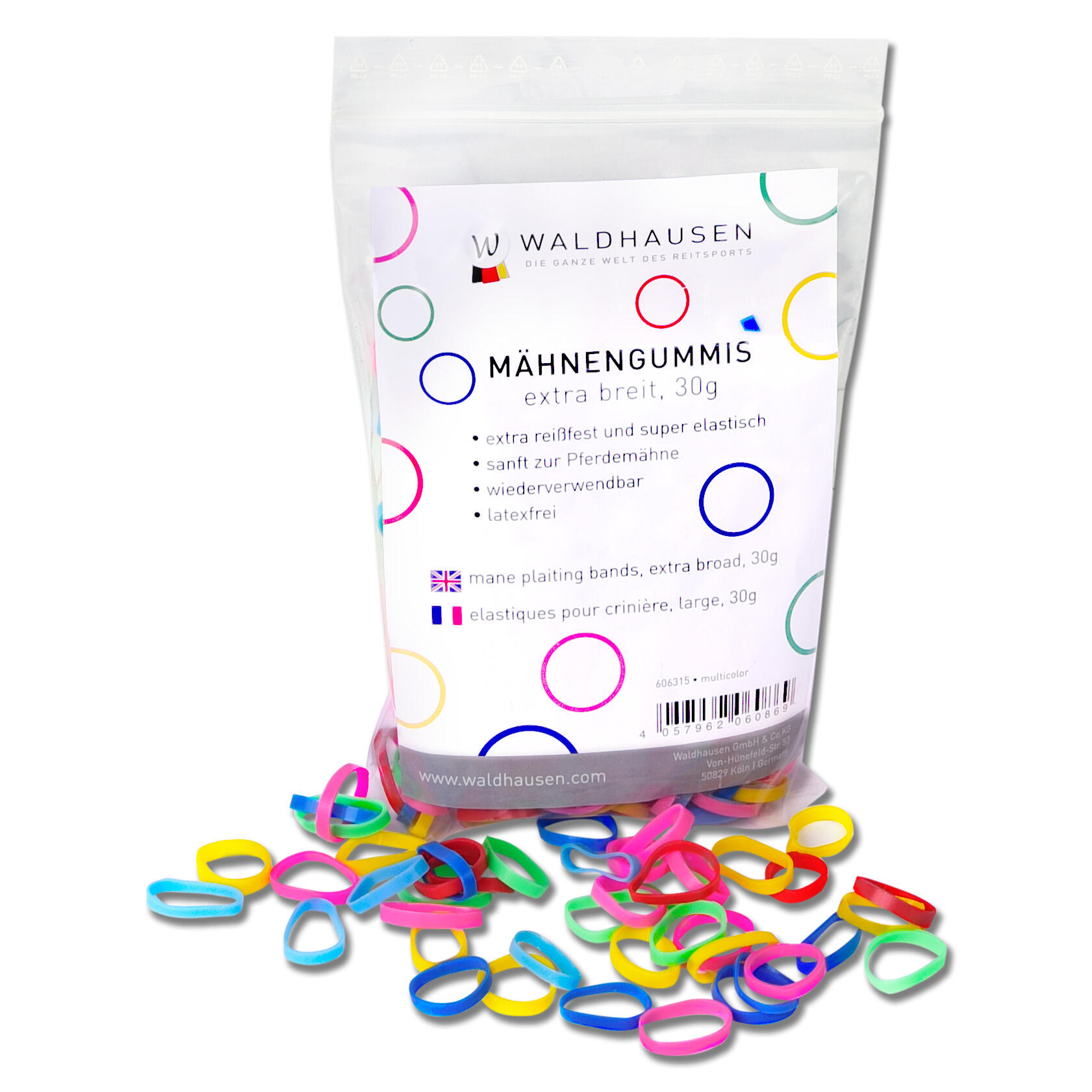Waldhausen - Élastique À Crinière Extra Larges Waldhausen - Elastiques À Natter - Multicolore - Taille Unique - Decathlon