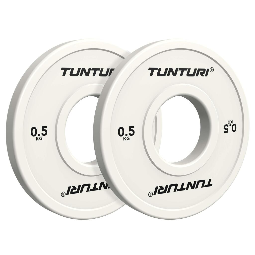 Platinum Fractional Plate – Bumper Plates – White – 0.5kg – Set