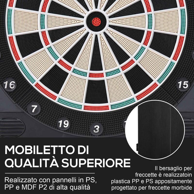 HOMCOM Tabla de Darts Electronica cu 6 Display-uri