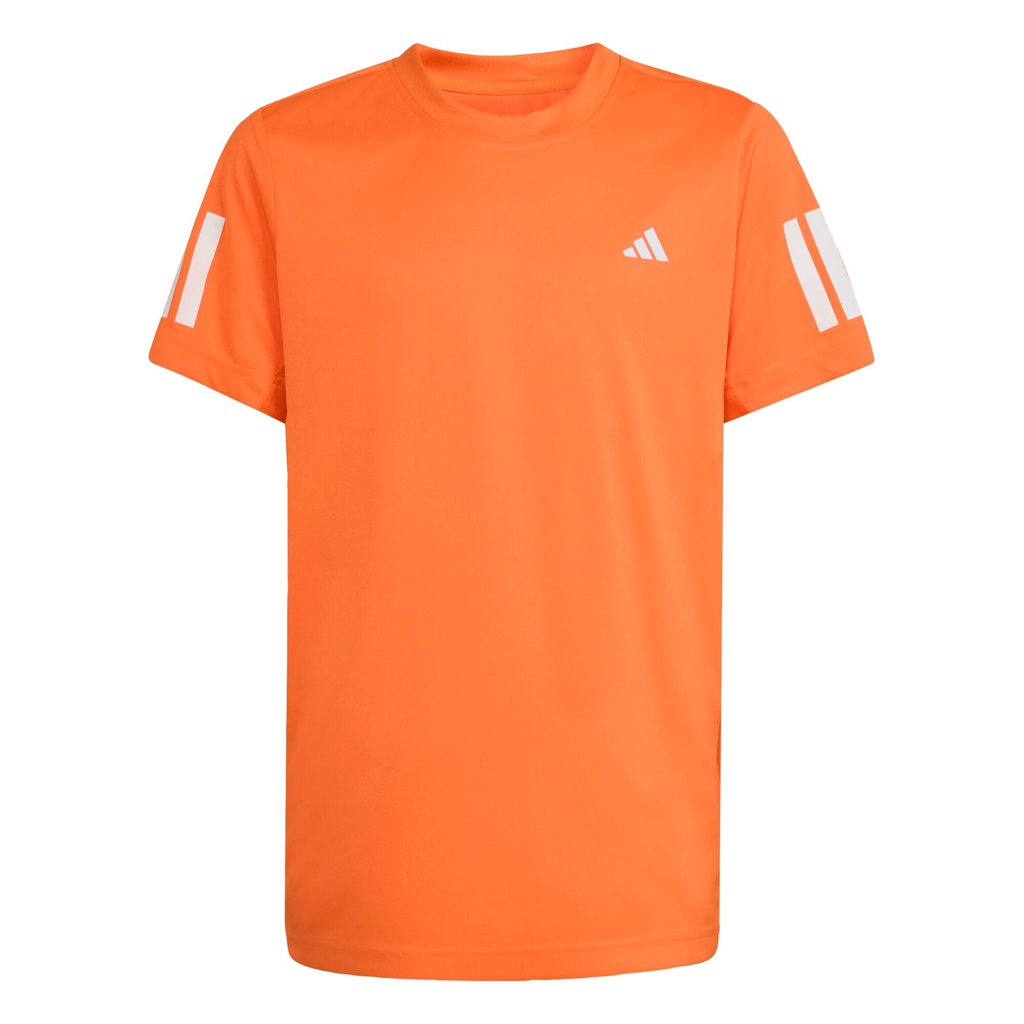 Adidas - T-shirt 3 Bandes Club Tennis Enfants - T-shirt Manches Courtes - Orange - Decathlon