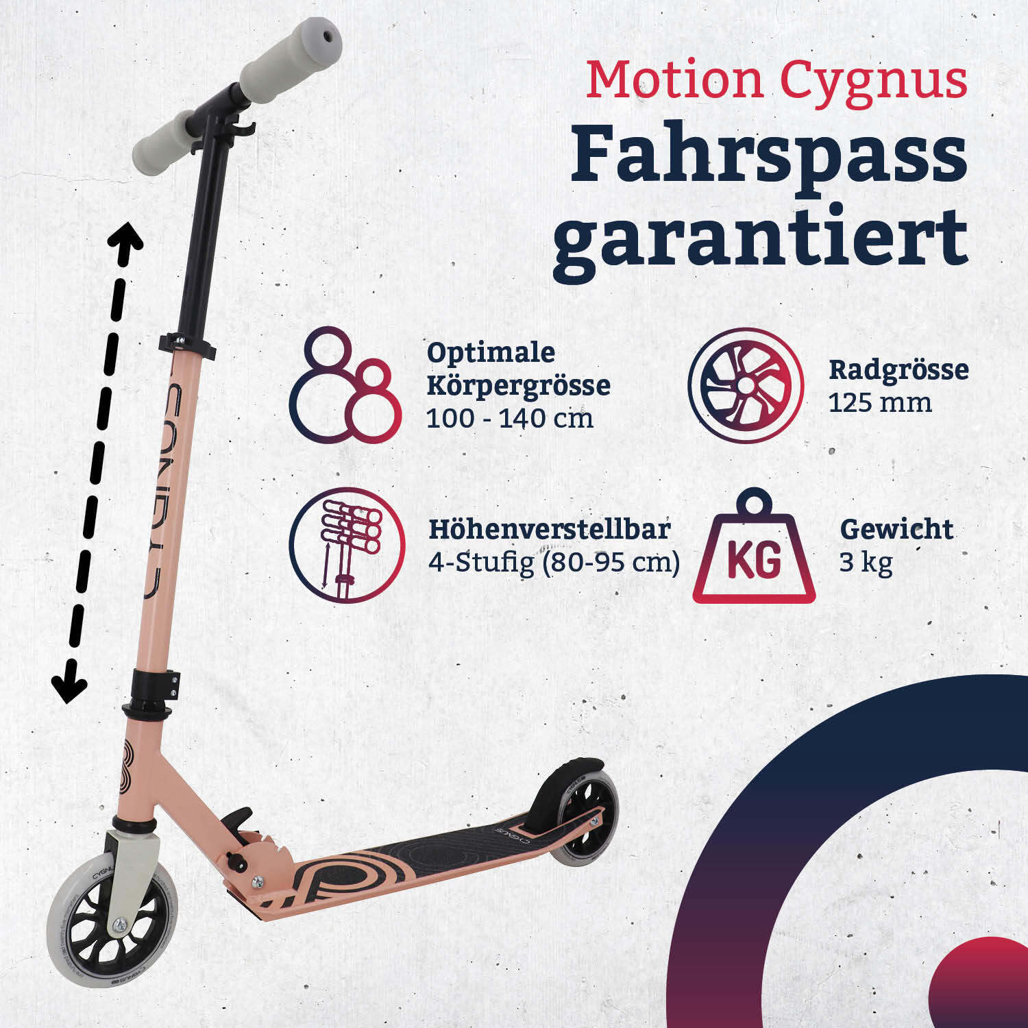 Scooter  Cygnus 125mm  Peach 2/7