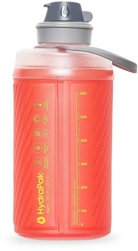 HydraPak Flux 750 ml Flexible Bottle – Czerwona 2/3