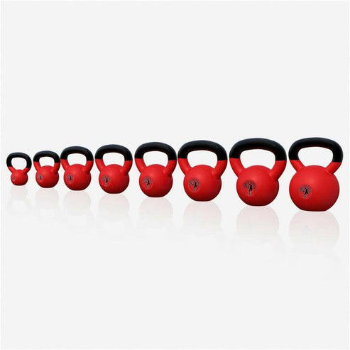 Kettlebell - Komplett Set 144 kg, Gusseisen, Vinyl Beschichtung, Schwunghantel 5/7