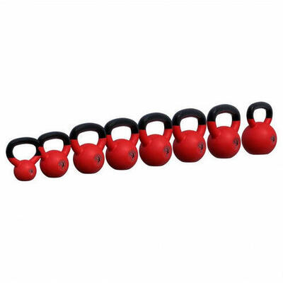 Kettlebell - Komplett Set 144 kg, Gusseisen, Vinyl Beschichtung, Schwunghantel
