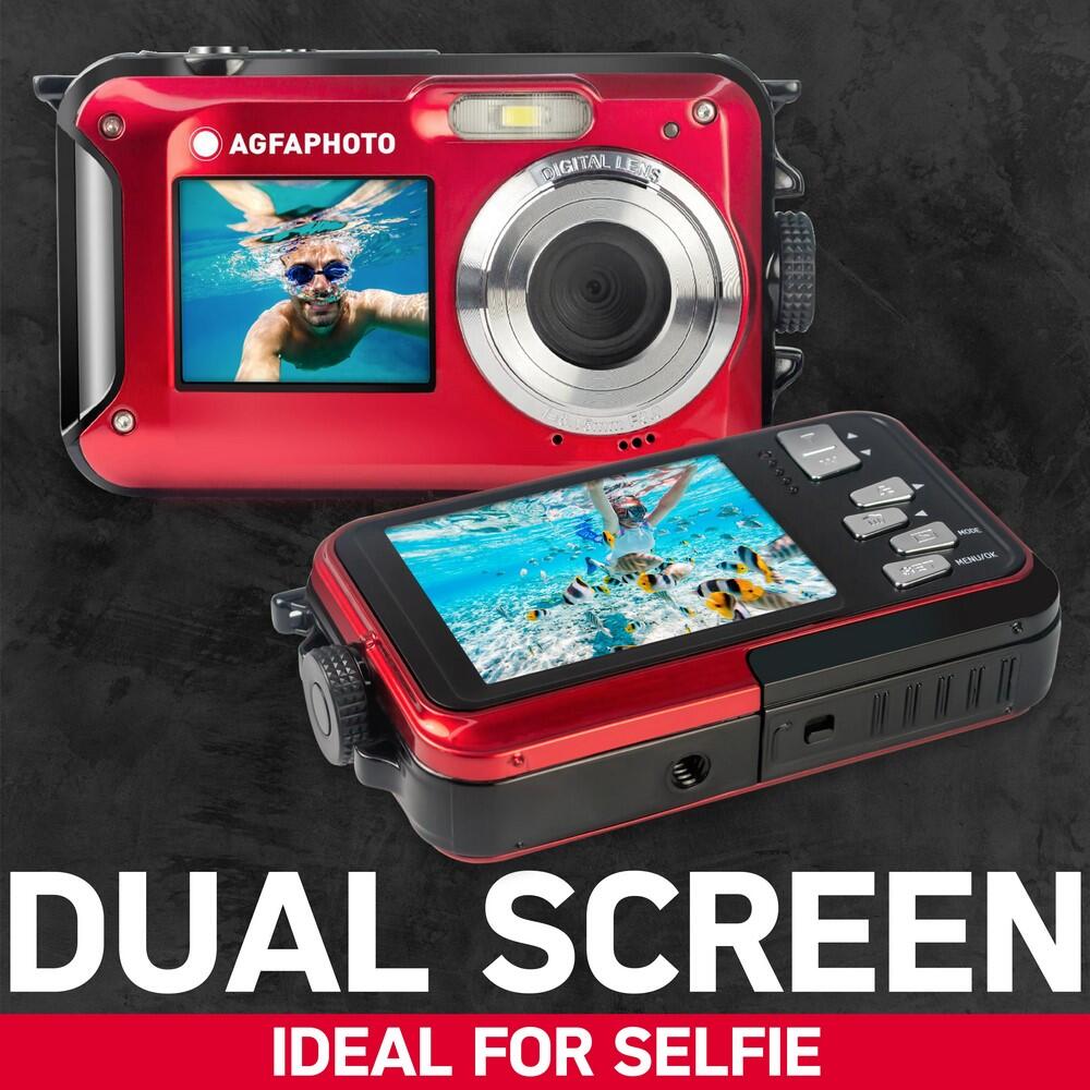 AGFAPHOTO Realishot WP8000 - Appareil Photo Numérique Étanche 24MP - Rouge 3/5
