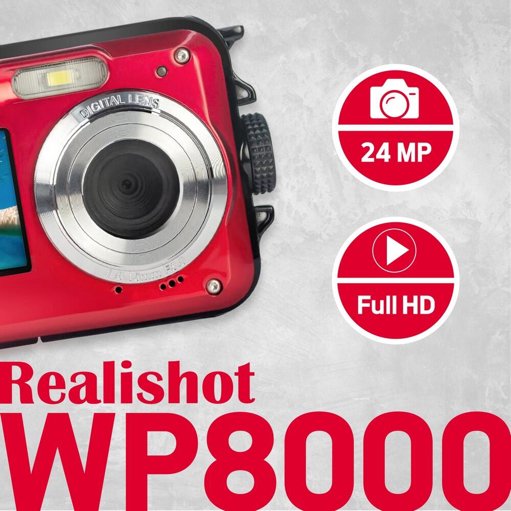 AGFAPHOTO Realishot WP8000 - Appareil Photo Numérique Étanche 24MP - Rouge 5/5