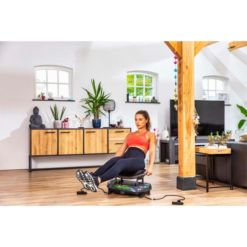 Placa de vibratii Tunturi Cardio Fit V10, 2 benzi elastice cu manere