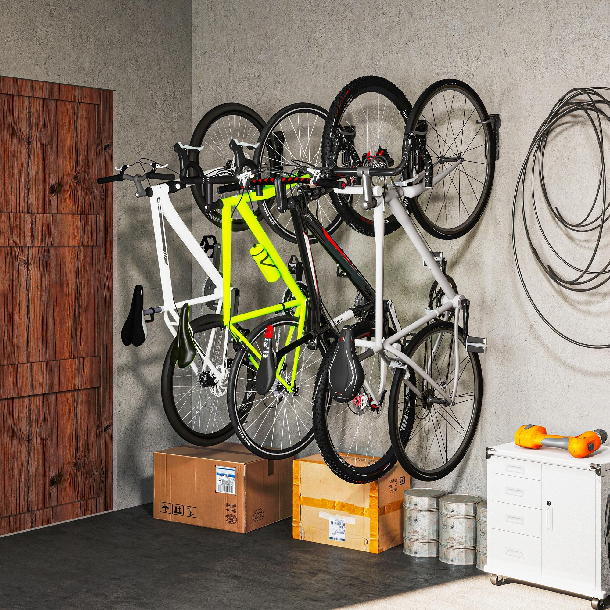Soportes de pared para bicicletas SPORTNOW - Set de 4 piezas 4/5