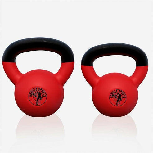 2 KETTLEBELLS FONTE AVEC REVÊTEMENT NÉOPRÈNE | MUSCULATION | 12KG ET 16KG 2/7