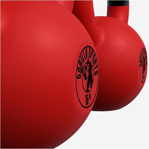 2 KETTLEBELLS FONTE AVEC REVÊTEMENT NÉOPRÈNE | MUSCULATION | 12KG ET 16KG 5/7
