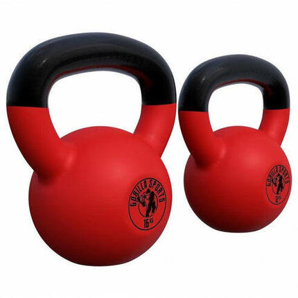 Zestaw kettlebelli do treningu siłowego Gorilla Sports 12kg, 16kg,