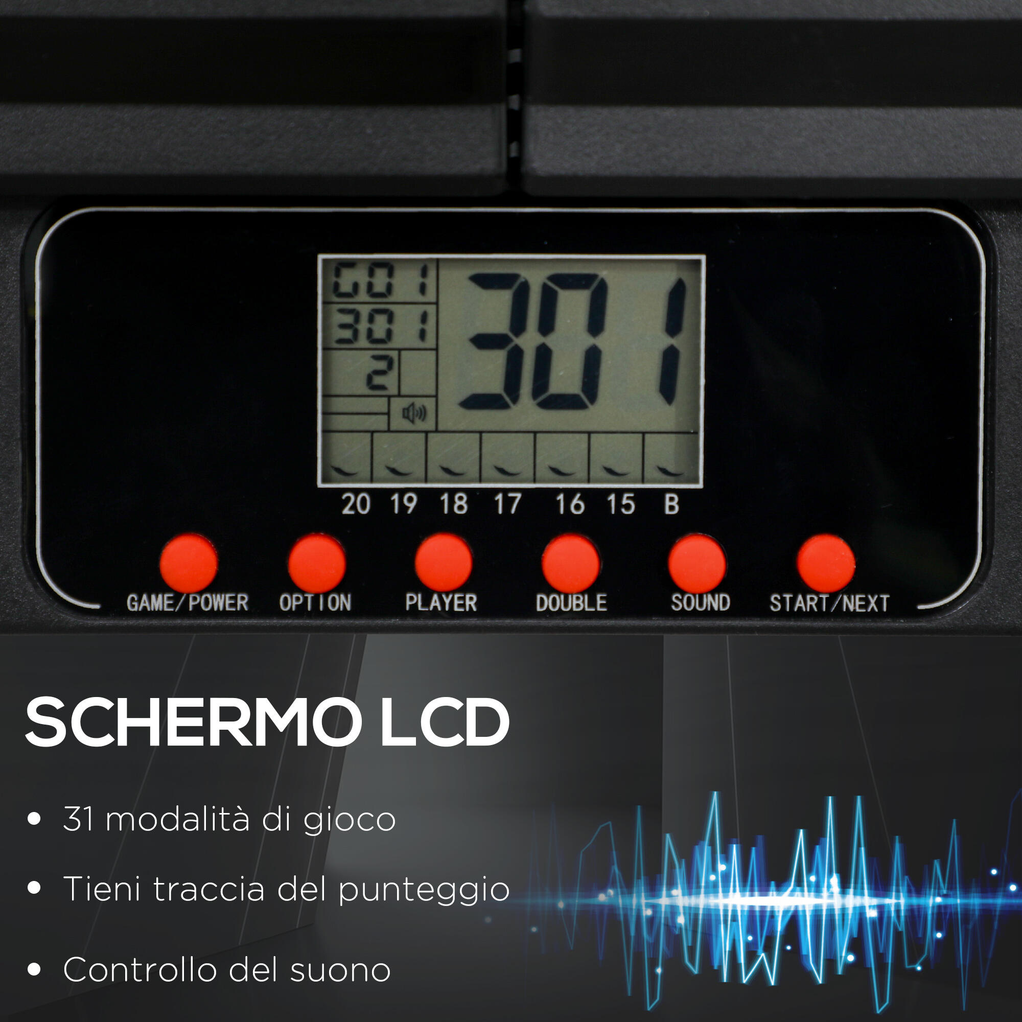SPORTNOW Bersaglio Freccette Elettronico con 6 Freccette e Pareti Laterali 5/7