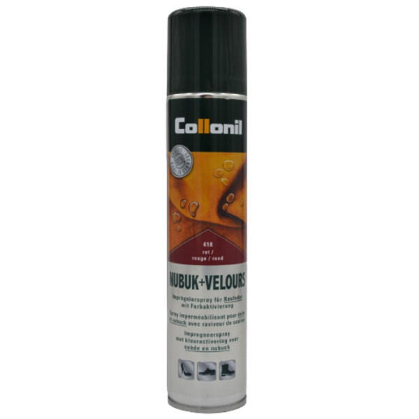 Spray pentru piele intoarsa Collonil Nubuk + Velours, 200 ml, rosu