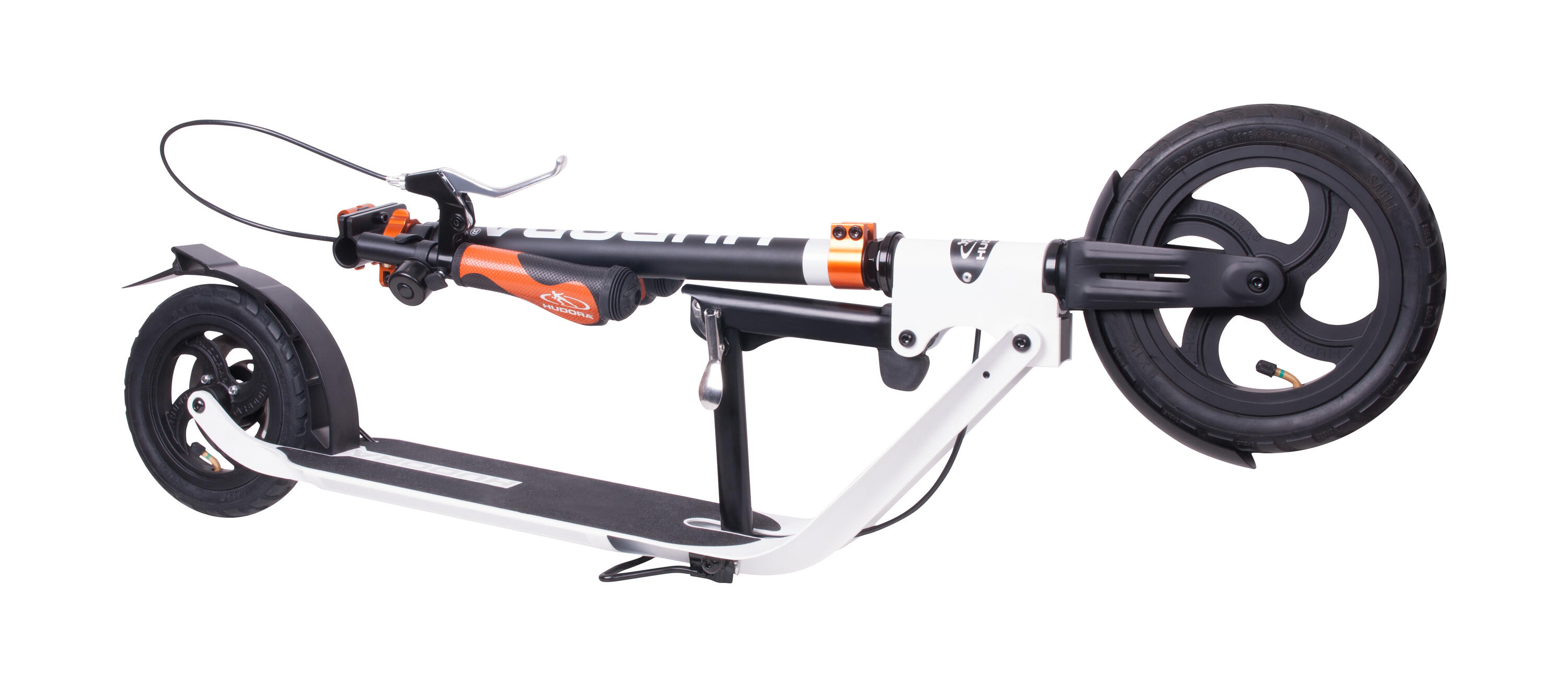 Trottinette HUDORA BigWheel Air 230 orange pliable, pneus gonflables 2/7
