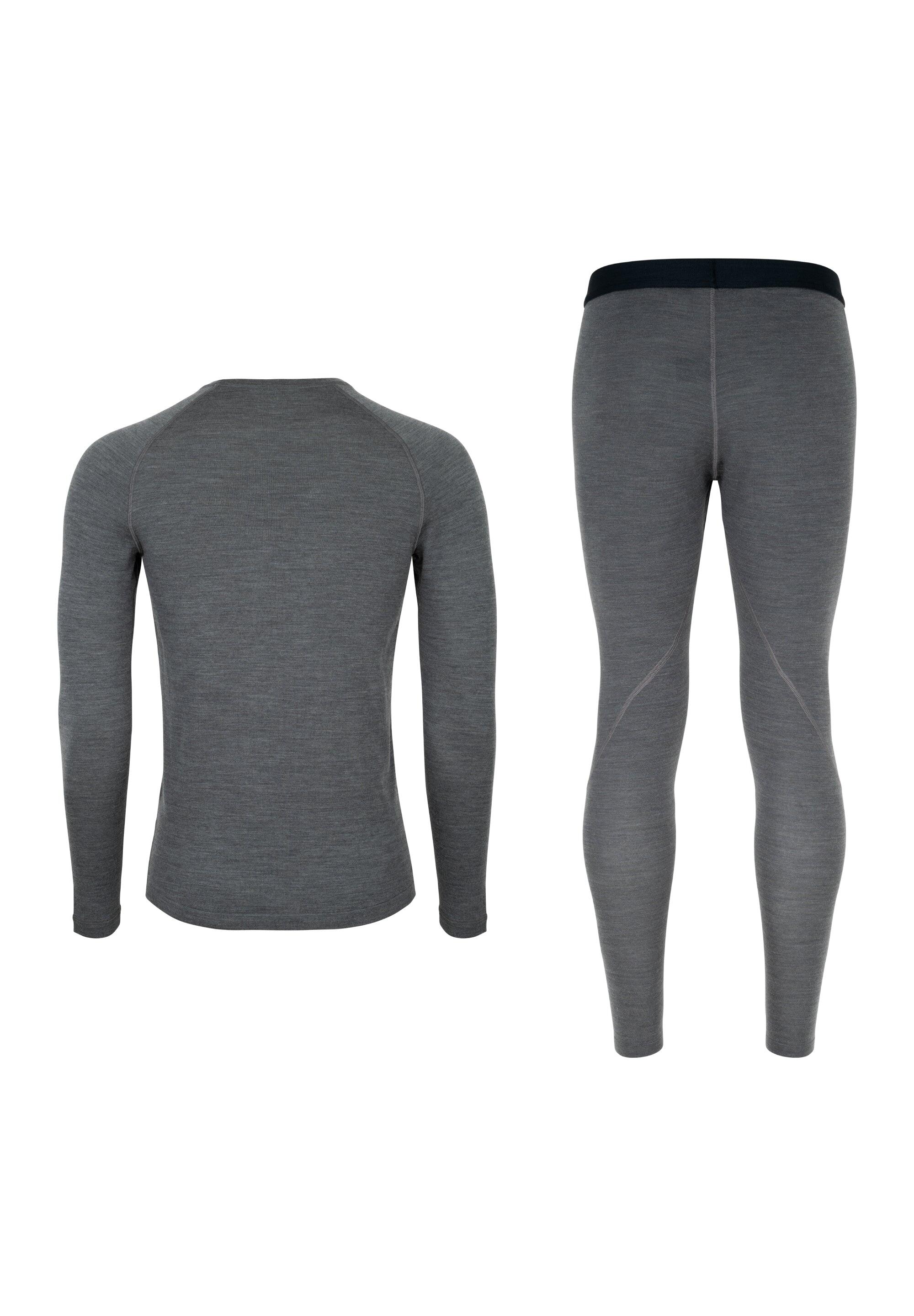 Conjunto térmico de lana merino para hombre Camiseta y pantalón interior 2/6