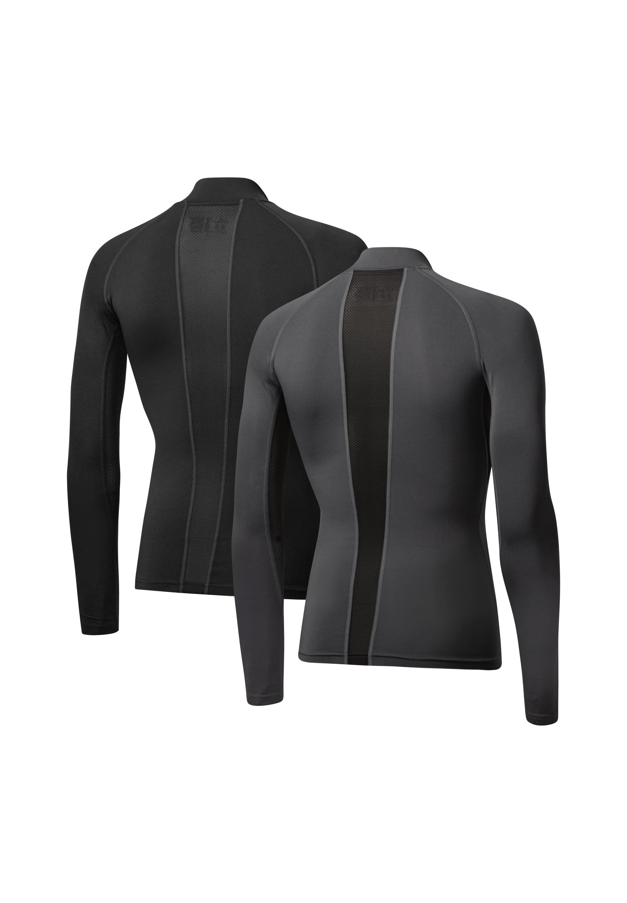Camiseta compresiva manga larga hombre entrenamiento y running 2-pack 2/6