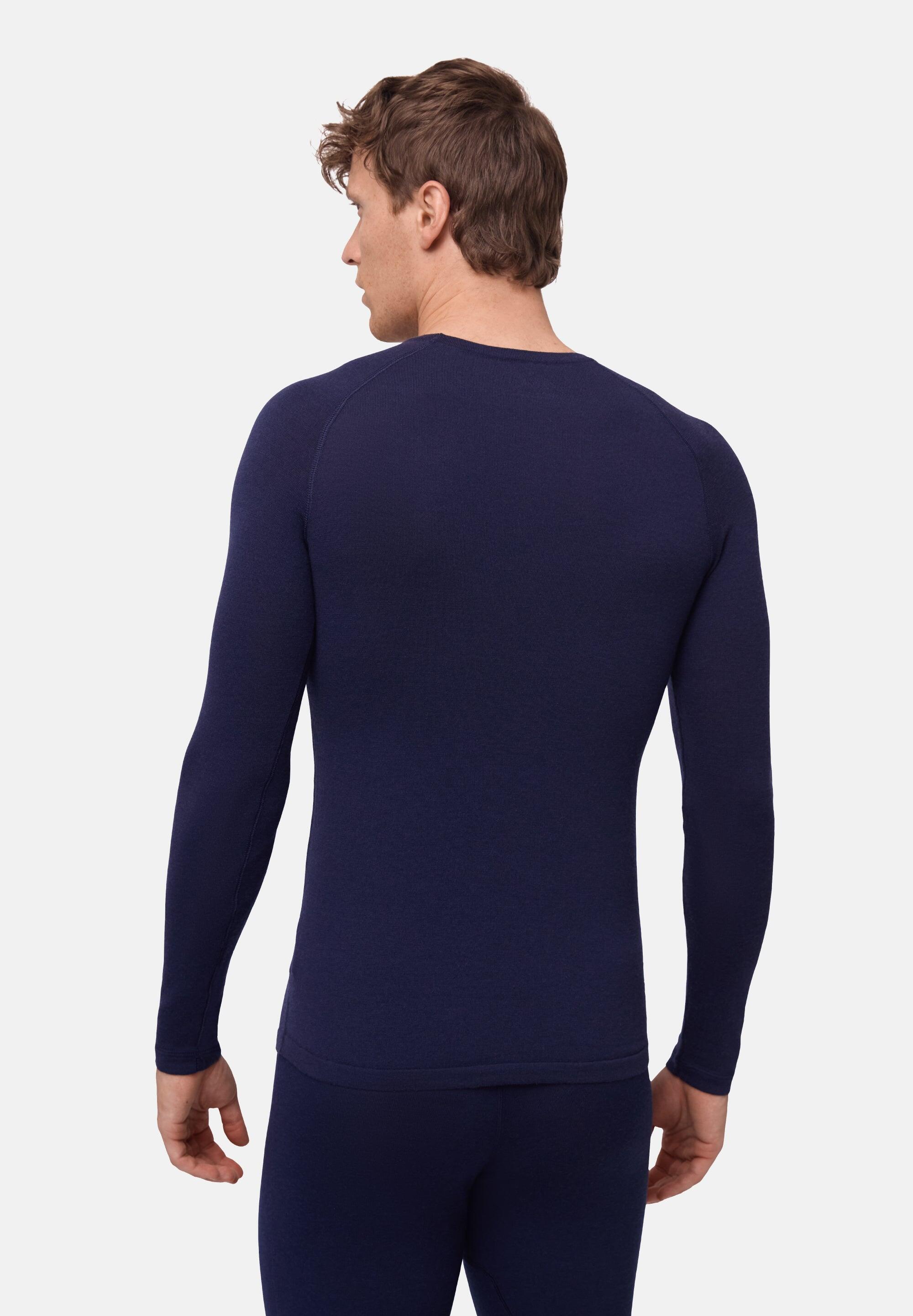 T-shirt thermique homme en laine mérinos Manche longue Chaud et Respirant 4/6