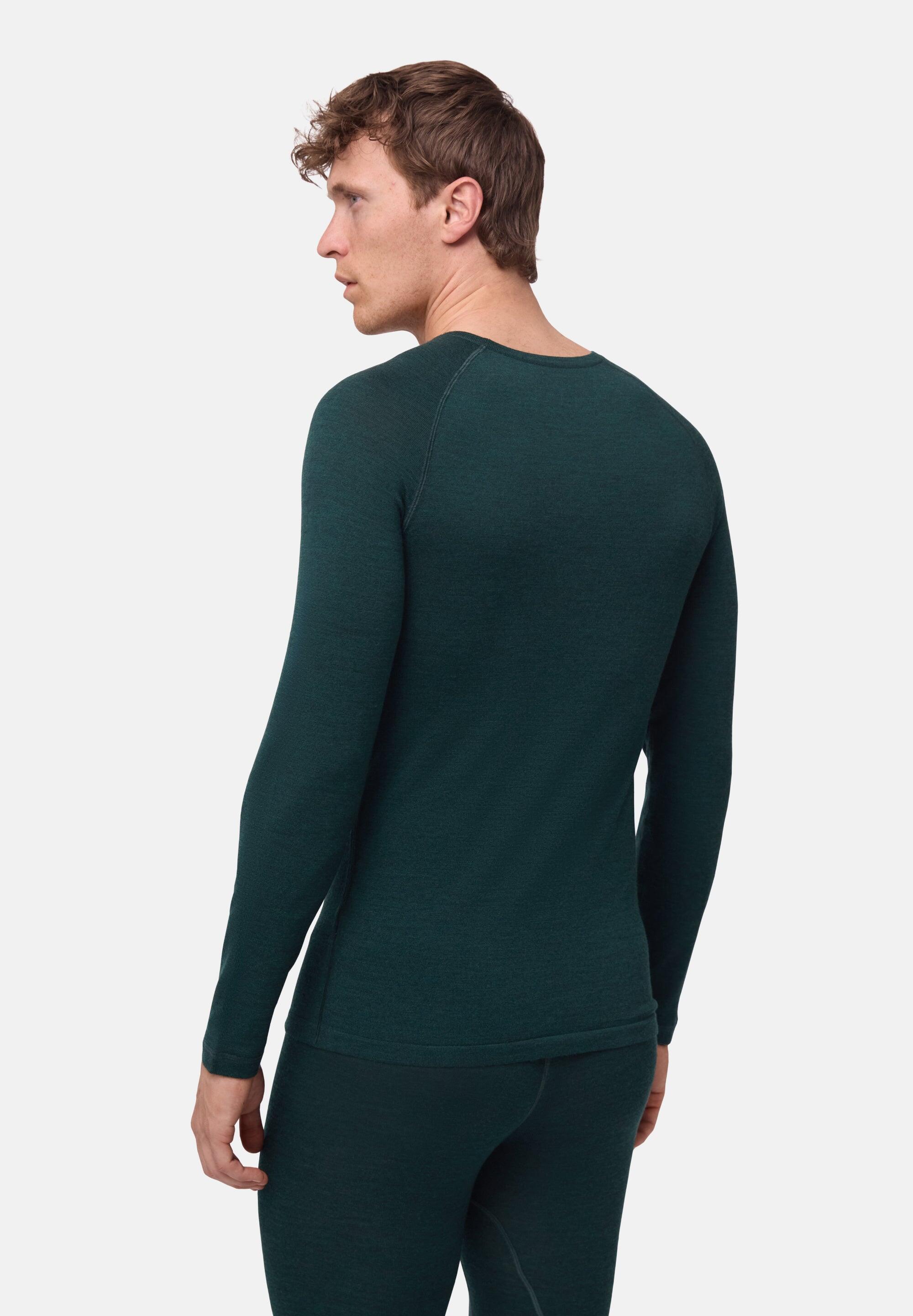 T-shirt thermique homme en laine mérinos Manche longue Chaud et Respirant 4/6