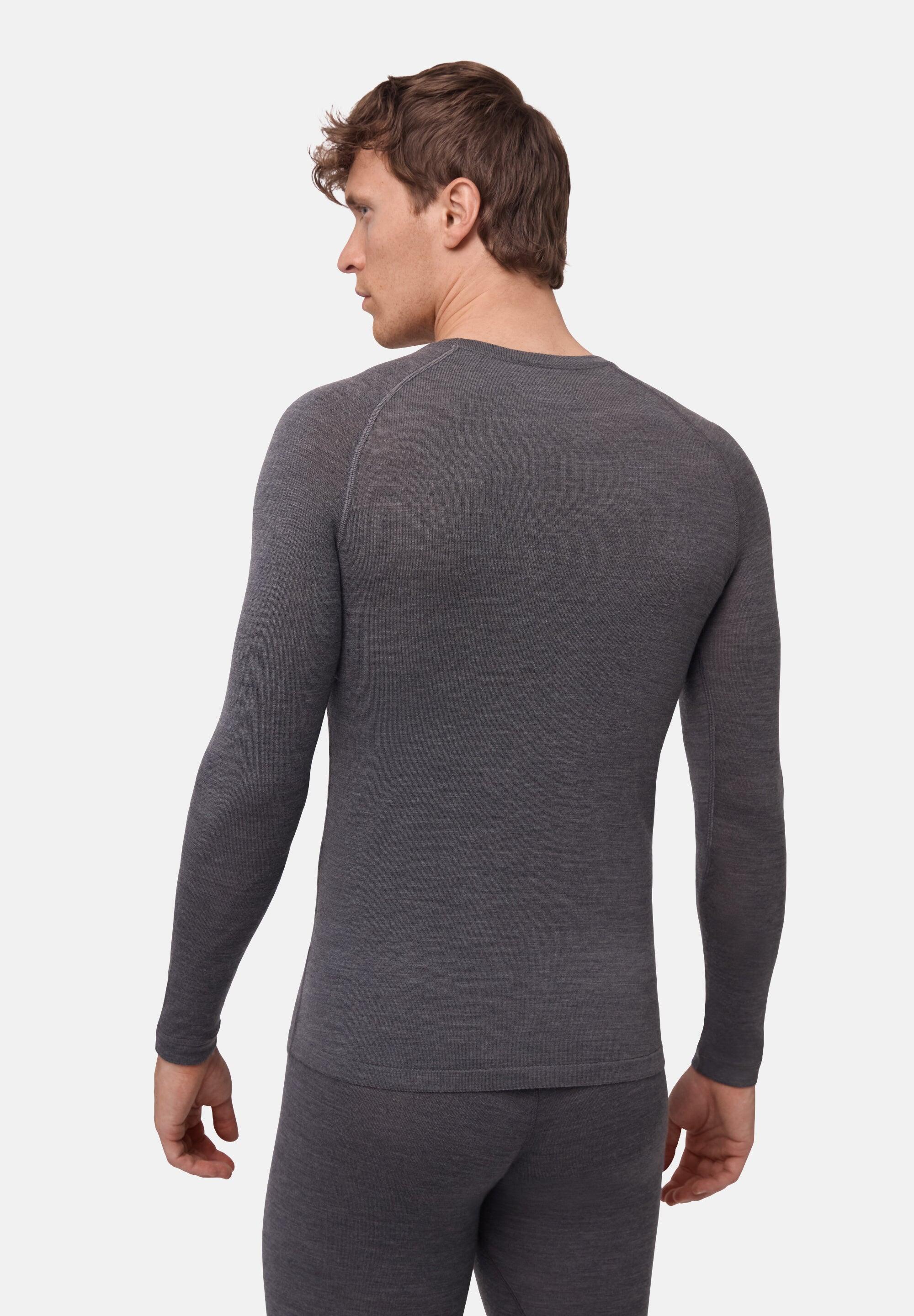 Maglia termica uomo manica lunga in lana merino Calda e traspirante 4/6