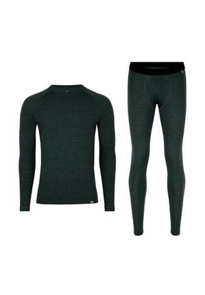 Herren Merino Baselayer Set Langarmshirt & Leggings Warm Atmungsaktiv