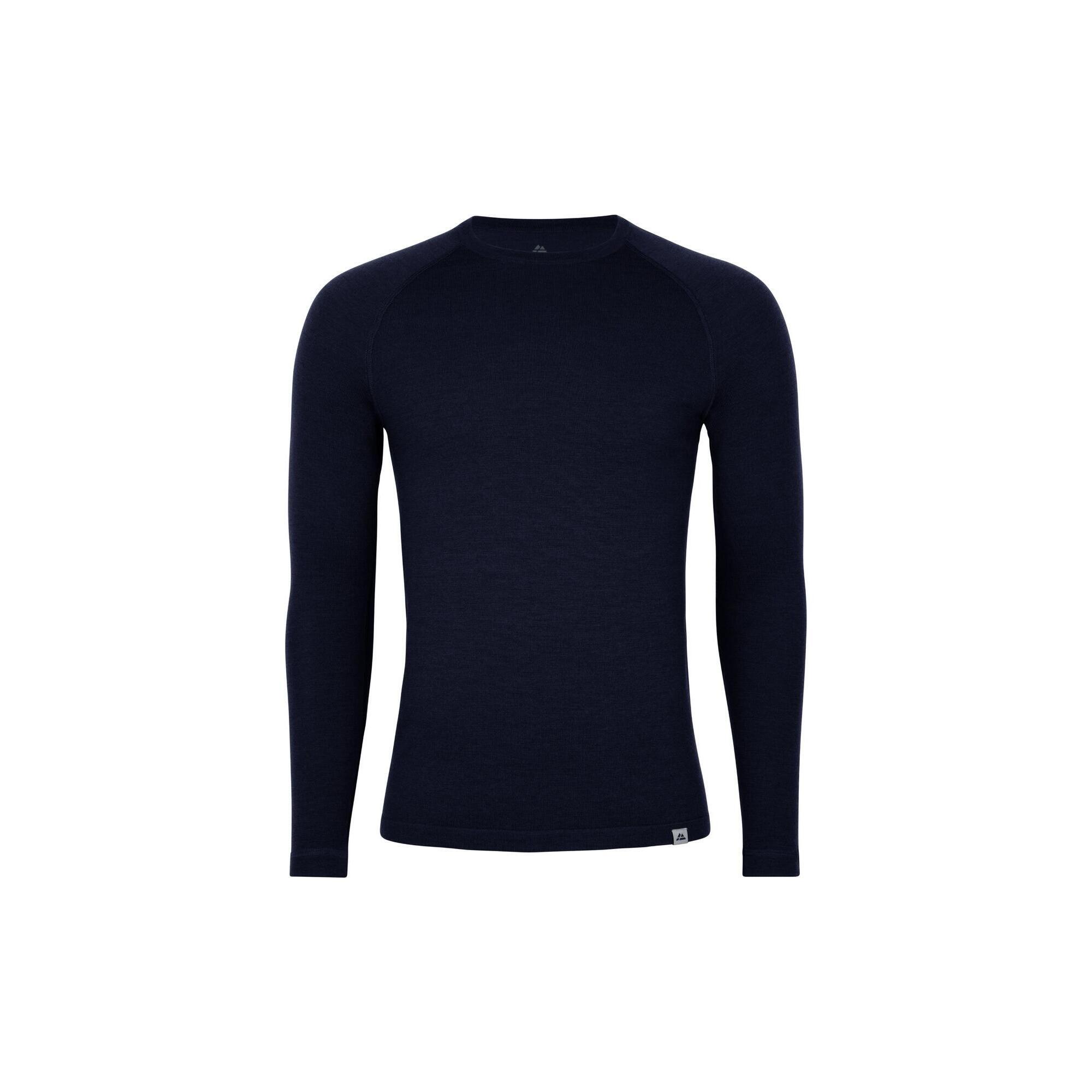 Danish Endurance - T-shirt Thermique Homme En Laine Mérinos Manche Longue Chaud Et Respirant - Chemise Manches Longues - Bleu - 44 L - Decathlon