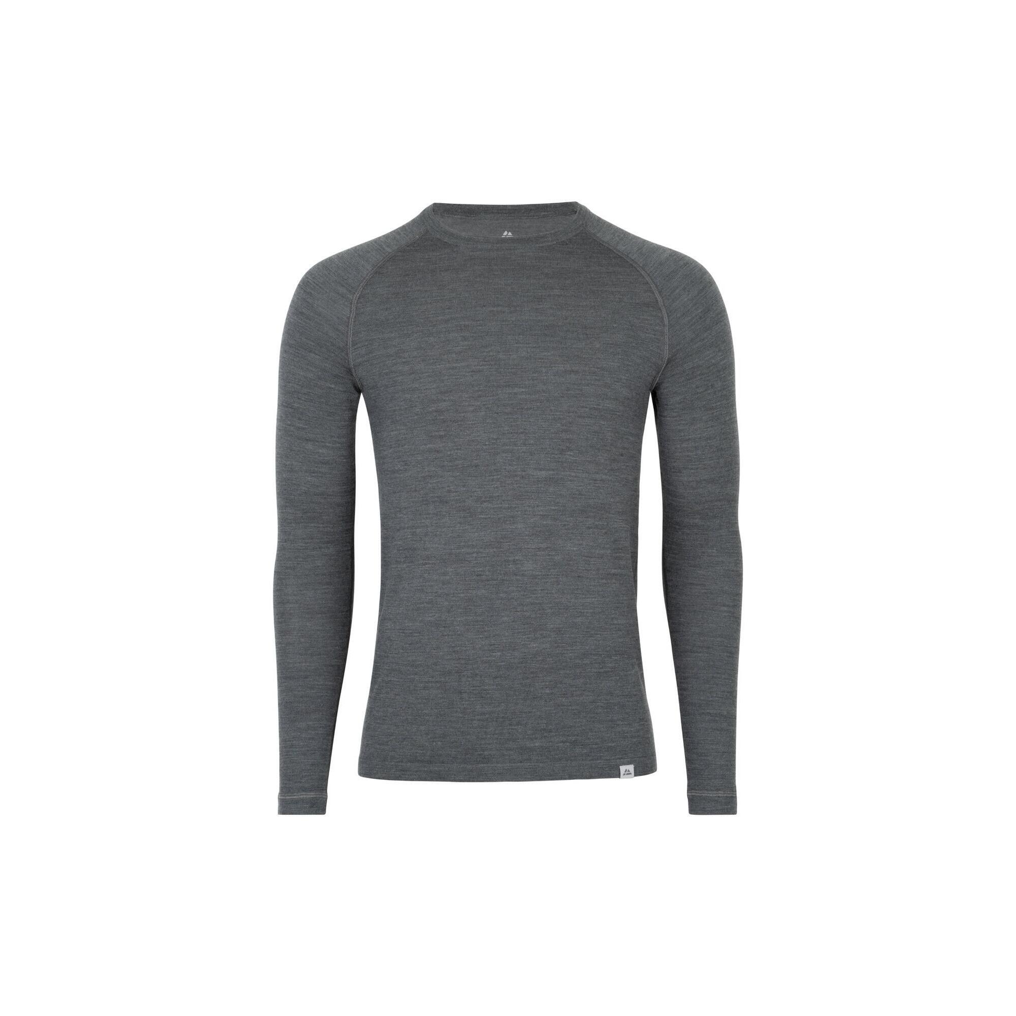 Danish Endurance - T-shirt Thermique Homme En Laine Mérinos Manche Longue Chaud Et Respirant - Chemise Manches Longues - Gris -  2xl - Decathlon