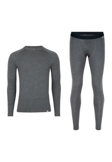 Herren Merino Baselayer Set Langarmshirt & Leggings Warm Atmungsaktiv