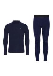 Set de sous-vêtements thermiques homme laine mérinos extrême haut et collant