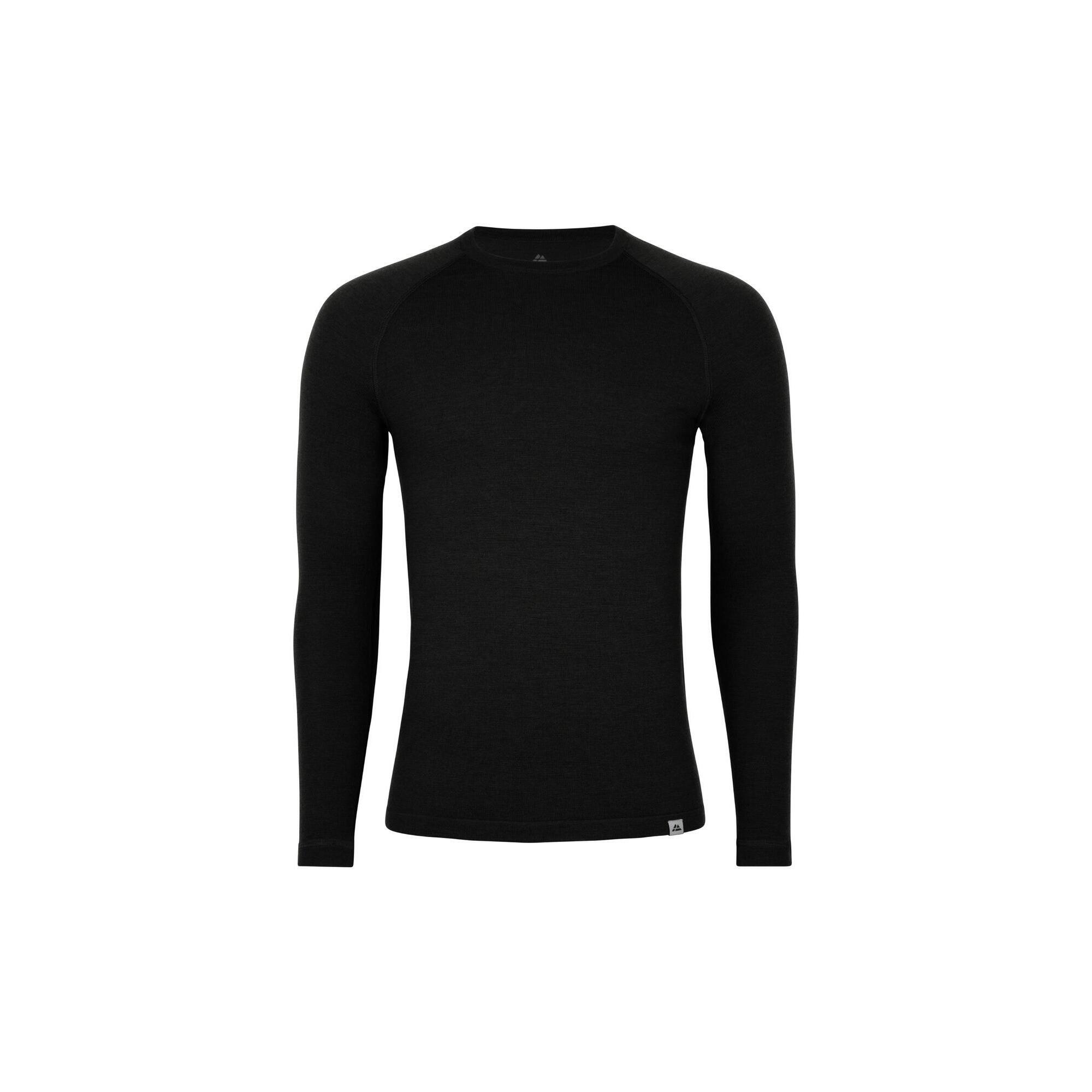 Danish Endurance - T-shirt Thermique Homme En Laine Mérinos Manche Longue Chaud Et Respirant - Chemise Manches Longues - Noir -  2xl - Decathlon