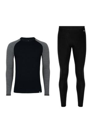 Herren Merino Baselayer Set Langarmshirt & Leggings Warm Atmungsaktiv