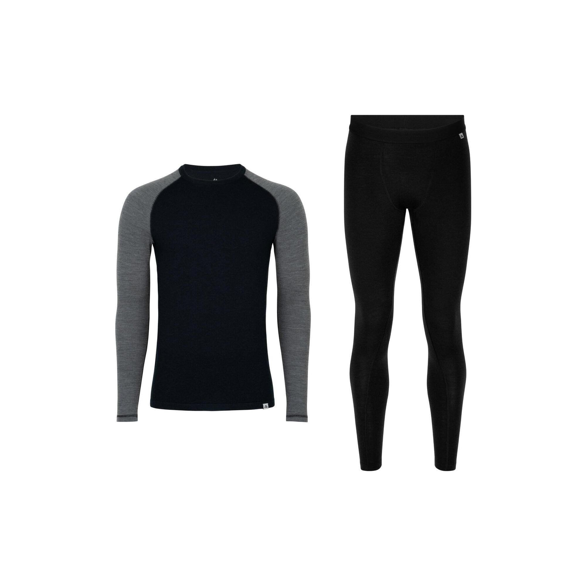 Danish Endurance - Ensemble Thermique En Laine Mérinos Pour Homme Haut Et Pantalon - Chemise Manches Longues - Gris - 40 M - Decathlon