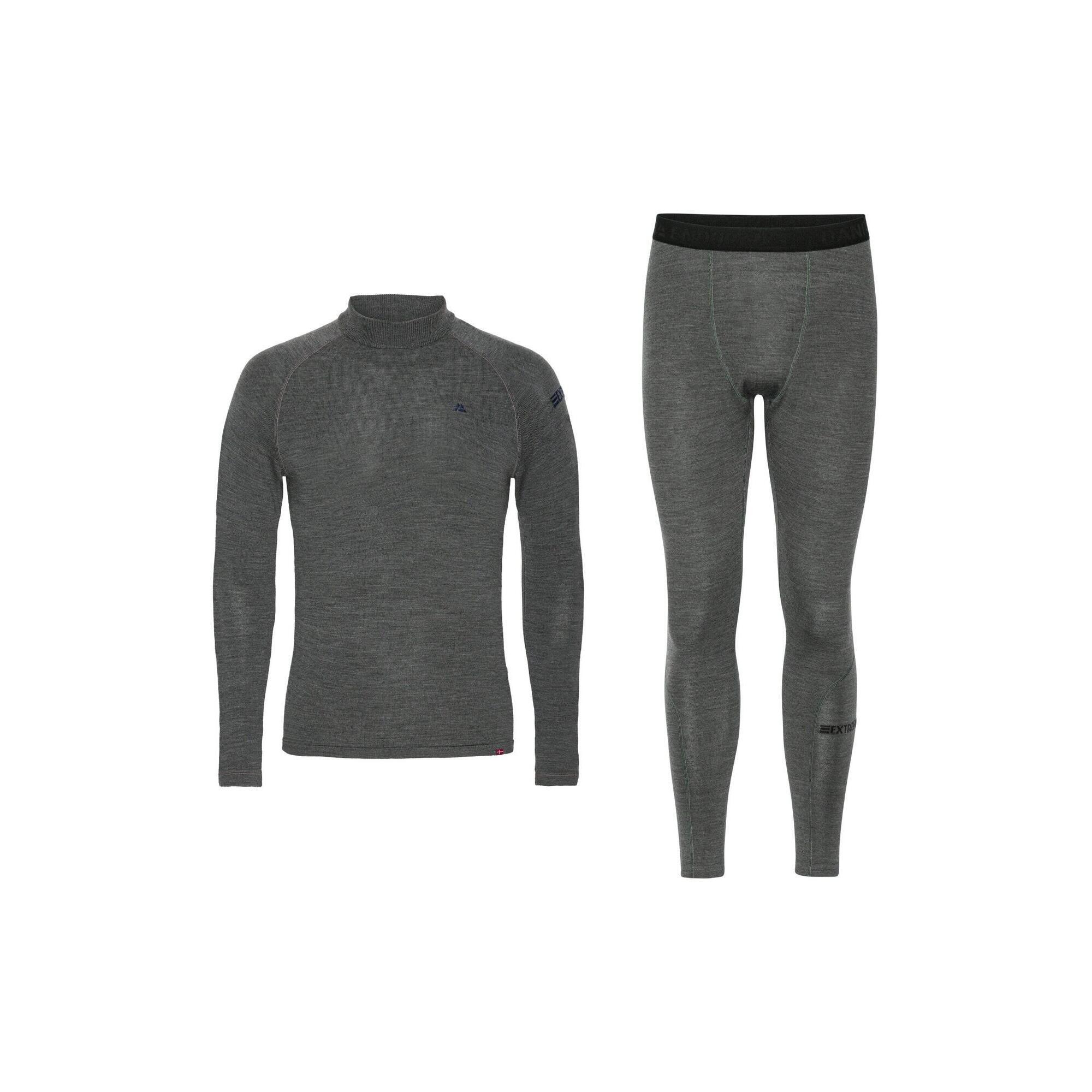 Danish Endurance - Set De Sous-vêtements Thermiques Homme Laine Mérinos Extrême Haut Et Collant - Chemise Manches Longues - Gris - 44 L - Decathlon